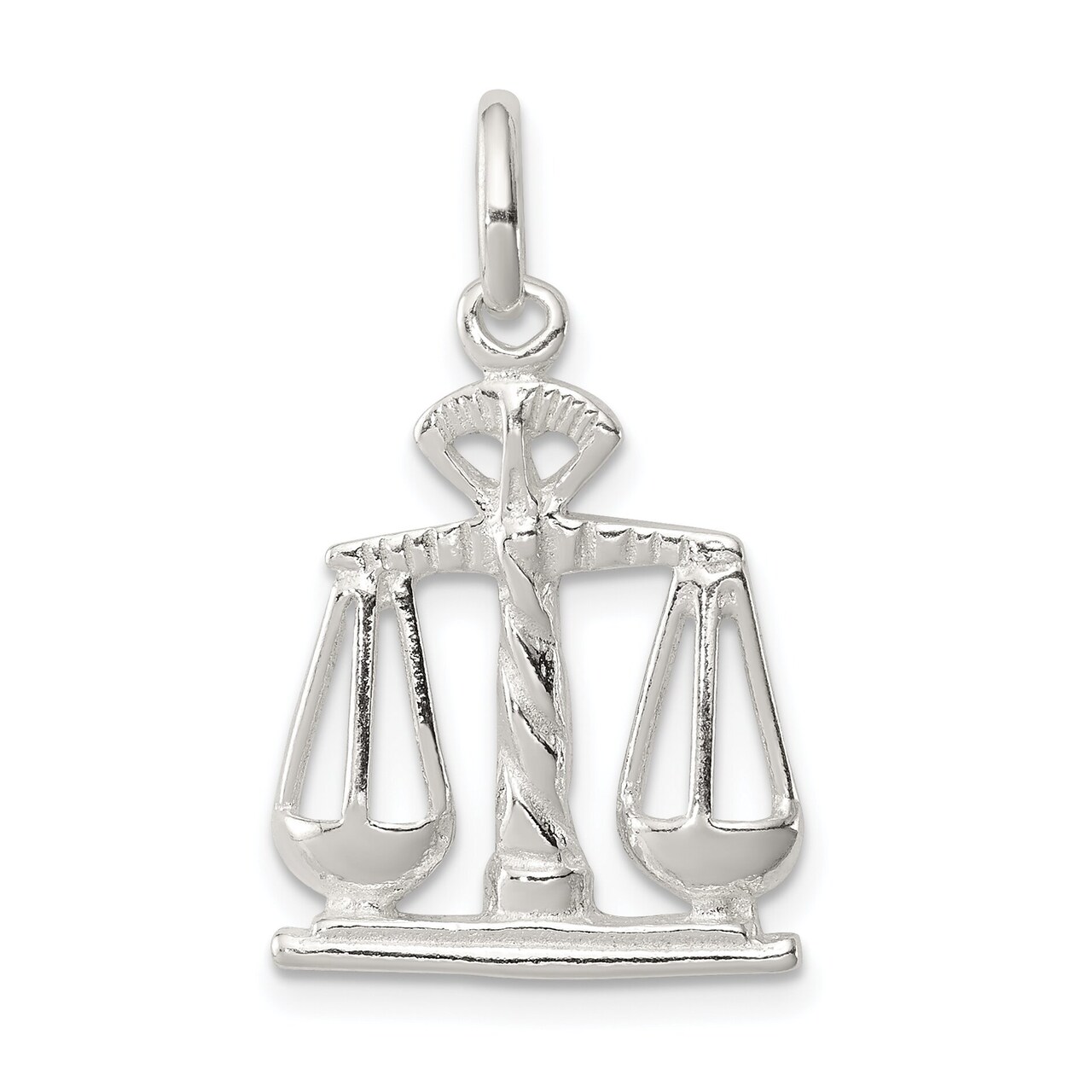 Sterling Silver Scales Of Justice Charm Pendant Jewelry 21mm x 17mm